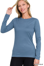 It's Your Chance Dusty Blue Brushed Microfiber Long Sleeve Tee