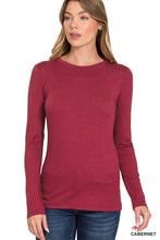 It's Your Chance Cabernet Brushed Microfiber Long Sleeve Tee