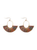 Fan Shaped Tassel Hook Earrings