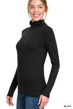 Beat the Chill - Black Premium Microfiber Mock Neck Top