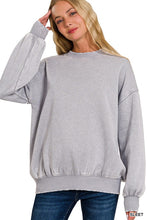 Belong With Me - Sleet Acid Wash Oversized Pullover