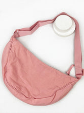 Pink Crescent Crossbody Bag