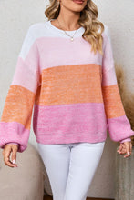 Lost in Love - Colorblock Drop Shoulder Sweater