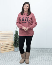 Love More -- BELLA+CANVAS® - Sponge Fleece Raglan Crewneck Sweatshirt