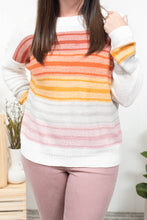 Living My Dreams - Multicolor Stripe Round Neck Sweater