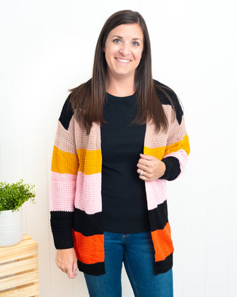 Make It Official - Multicolored Colorblock Cardigan