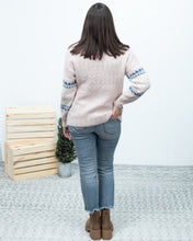 Dreaming Of Snow - Pink Half High Neck Christmas Sweater