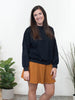 Give You Joy - Black Drop Shoulder Pullover Sweatshirt