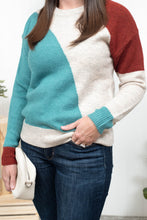 Seeing Clearly - Colorblock Ribbed Trim Sweater