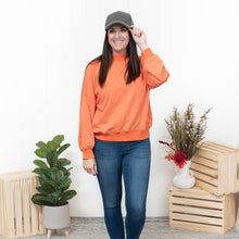 Give You Joy - Orange Drop Shoulder Pullover Sweatshirt