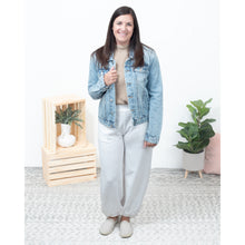 In The Clouds - Light Blue Cotton Denim Jacket