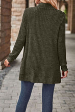 Chasing You - Army Green Casual Patchwork Long Sleeved Cardigan