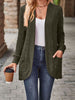 Chasing You - Army Green Casual Patchwork Long Sleeved Cardigan