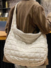 Out the Door - Quilted Zipper Large Shoulder Bag