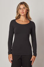 All the Feels Black Fleece Lined Long Sleeve Top