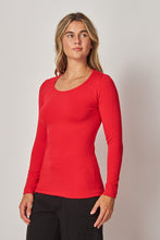 All the Feels Red Fleece Lined Long Sleeve Top