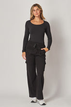 All the Feels Black Fleece Lined Long Sleeve Top