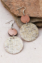 Boho Cork Dangle Earrings Khaki