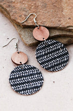 Boho Cork Dangle Earrings Black
