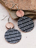 Boho Cork Dangle Earrings Black