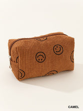 Smiley Face Corduroy Pouch