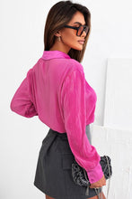 Show Me Love - Pink Pleated Shirt