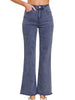 Going For It Blackberry Frayed Hem Pants