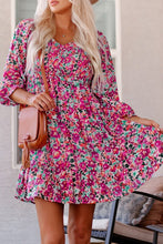 A Little Sweetness - Floral Puffy Sleeve Dress