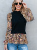 Change of Plans Floral Sleeve Peplum Sweater