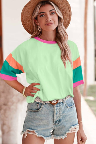 Loved By All Stitching Sleeve Top