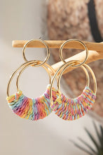 Bohemian Woven Raffia Dangle Earrings