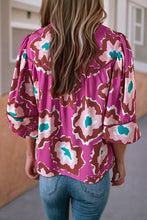 Since I Saw You Abstract Print Blouse