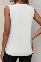 Easy Days White Pleated Tank
