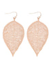 Fine Leaf Filagree Hook Earrings
