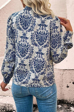 Free Spirit - Bohemian Printed Bishop Sleeve Lace Shirt