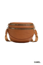 Something To Tell - Camel Vegan Leather Crossbody Sling Chest Bum Bag