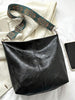 Every Situation - Black Retro Vegan Leather Crossbody Shoulder Bag