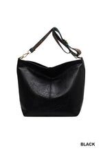 Every Situation - Black Retro Vegan Leather Crossbody Shoulder Bag