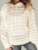 You'll Thank Me Pointelle Hooded Sweater