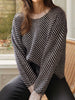 Closer To You - Black Contrast Edge Crew Neck Sweater