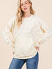 More To Love - Floral Textured Sweatshirt