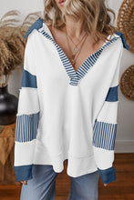 Through It All White Patchwork Collar Top