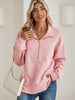 Take Notes Textured Half Zipper Sweatshirt