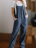 Ready For It - Blue Pocketed Loose Fit Corduroy Overalls