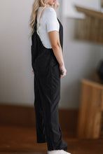 Ready For It - Black Pocketed Loose Fit Corduroy Overalls