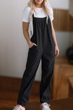 Ready For It - Black Pocketed Loose Fit Corduroy Overalls