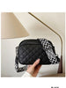Black Quilted Crossbody