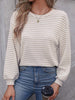 Getting Ahead Khaki Striped Top