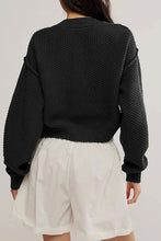 Wrapped in Ease Black Knitted Button Sweater