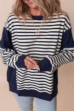 Made For You Stripe Patchwork Sweatshirt